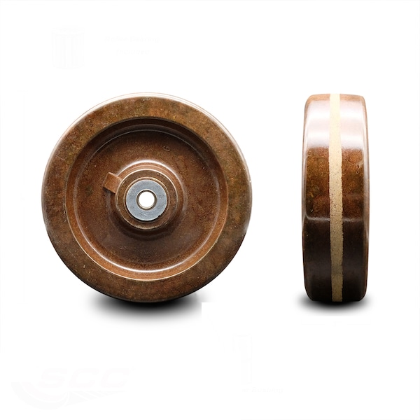 SCC - 8" High Temp Phenolic Wheel Only w/Roller Bearing- 1/2" Bore-1400 lbs Cpty